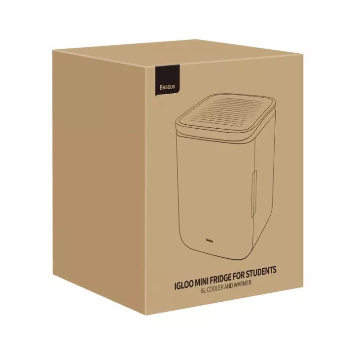 Tủ lạnh mini Baseus Igloo Mini Fridge for Students (6L, làm mát và giữ ấm, 220V) Dùng Trên Xe Hơi, Cho Gia Đình, Văn Phò