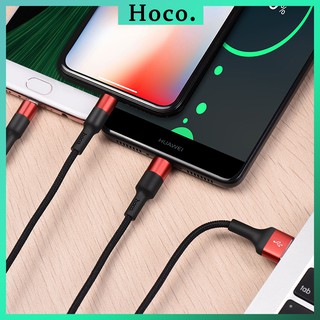 Cáp Sạc Đa Năng Dây Sạc 3 Đầu Hoco X26 Ligting Micro Type C Iphone Android