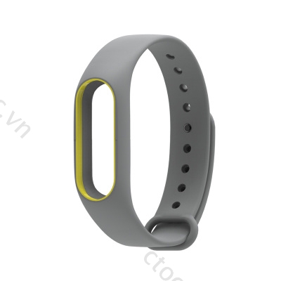 Dây Đeo Thay Thế Chất Liệu Silicon Màu Trơn Cho Xiaomi Mi Band 2