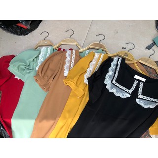 Váy suông cổ sen