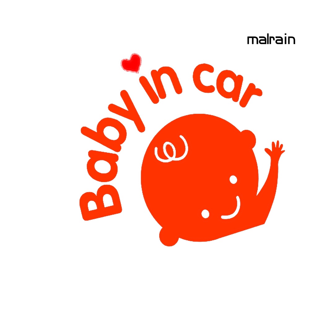 Miếng Dán in Họa Tiết Baby in Car Thời Trang Trang Trí Xe Hơi