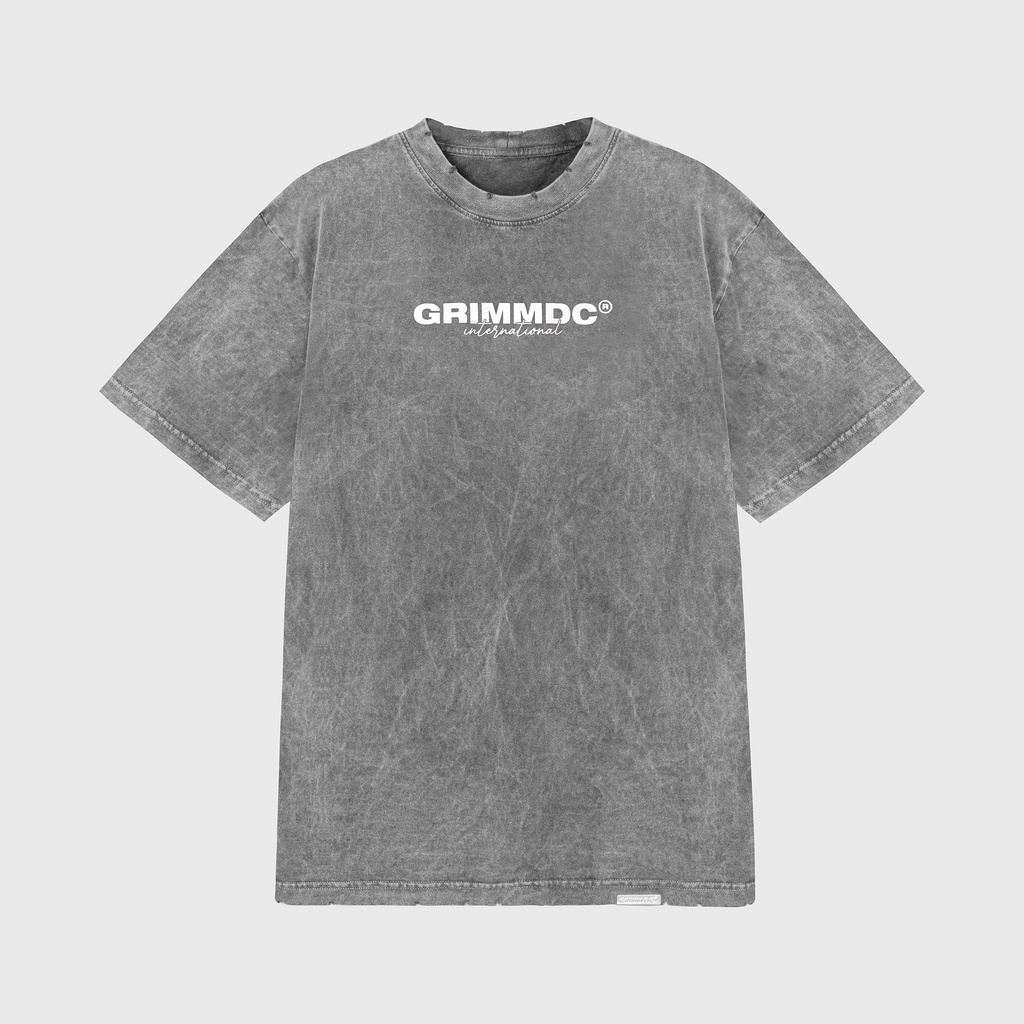 Grimm DC Áo Signature Destroyed collection | Worldwide tee // Grey