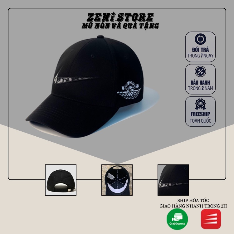 Mũ lưỡi trai, Nón kết xuất khẩu Zeni Store Nai Di.or thêu logo nổi Siêu HOT Freeship, Full Hộp