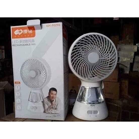 Quạt tích điện ông tây mẫu mới KM-F0296, quạt tích điện ông tây, quạt tích điện mẫu mới