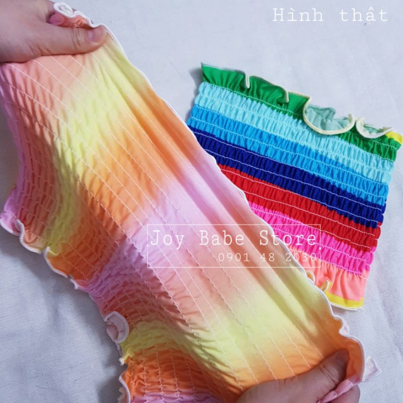 Áo ống loang màu  vải mềm mịn siêu xịn, áo quây kiểu croptop co giãn tốt, màu sắc tươi sáng da cầu vồng rainbow CROQ 72