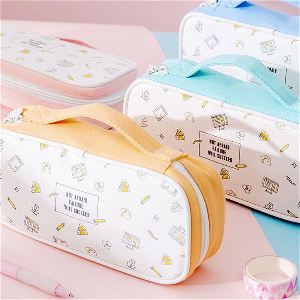 Túi Đựng Bút / Mỹ Phẩm Thiết Kế Đơn Giản Tiện Dụng Cho Học Sinh Ốp