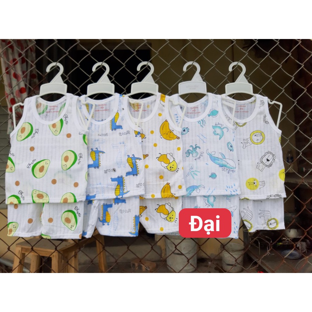 Bộ cotton giấy ba lỗ noubaby SIZE ĐẠI