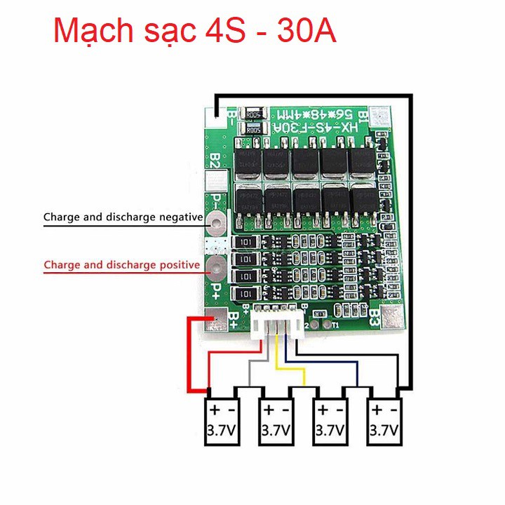 Mạch sạc bảo vệ pin 4S 30A