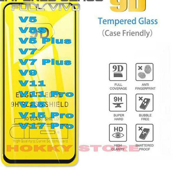 Ốp Điện Thoại Mặt Kính Cường Lực 5d 6d 9d Cho Vivo V5 V5S V5 + V7 V7 + V9 V11 V11Pro V15 V15Pro V17Pro V19 V20 V20Se