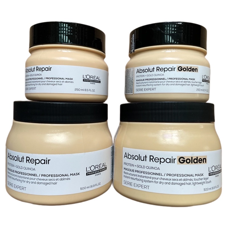 Dầu hấp nhũ vàng phục hồi tóc hư tổn L’Oréal Absolut Repair Golden 500ml