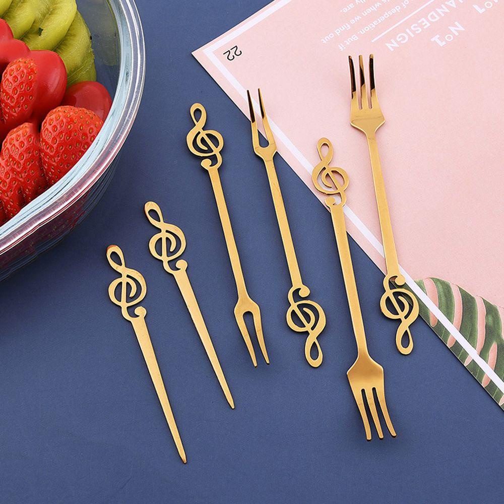 Nĩa Ăn Trái Cây Hình Nốt Nhạc 1 Cái Cho Nhà Bếp