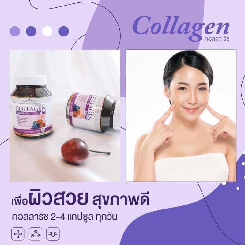 Collagen 596mg Thái Lan 60v bổ sung dưỡng chất làm đẹp