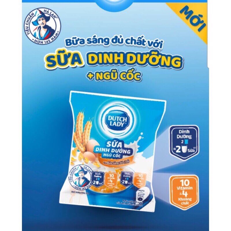 Hộp 10 Gói Sữa Bột Ngũ Cốc Dutch Lady ( 10 x 25 gam )