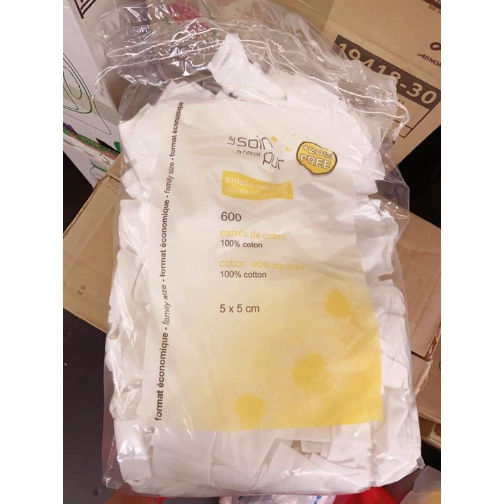 Bông Tẩy Trang TETRA Pháp 600 Miếng