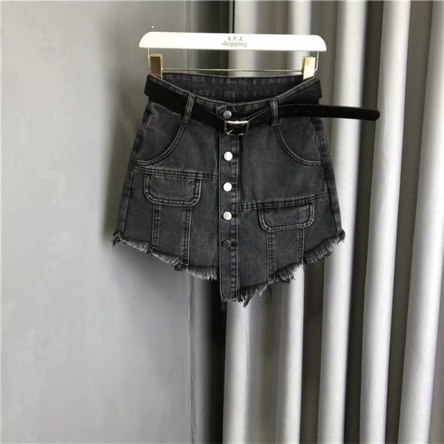 quần jeans bò giả váy nữ