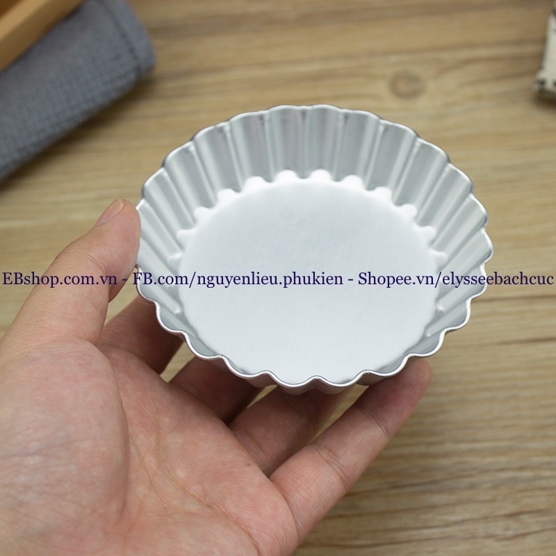 KHUÔN TART MINI ĐẾ LIỀN 10CM NHÔM ĐÚC DÀY