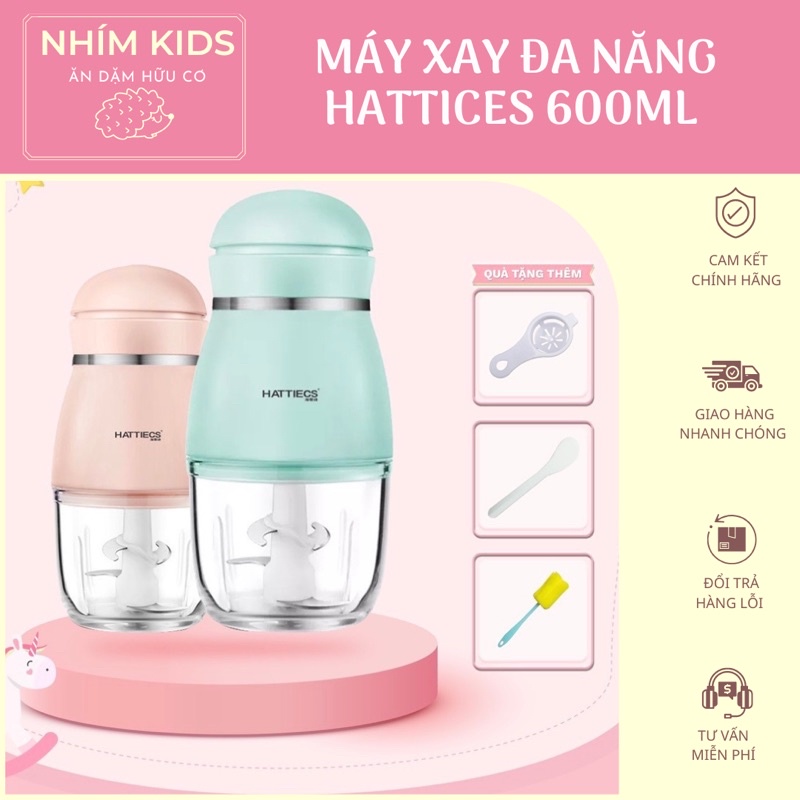 Máy xay đa năng Hattiecs 600ml/Samono 300ml cối thuỷ tinh