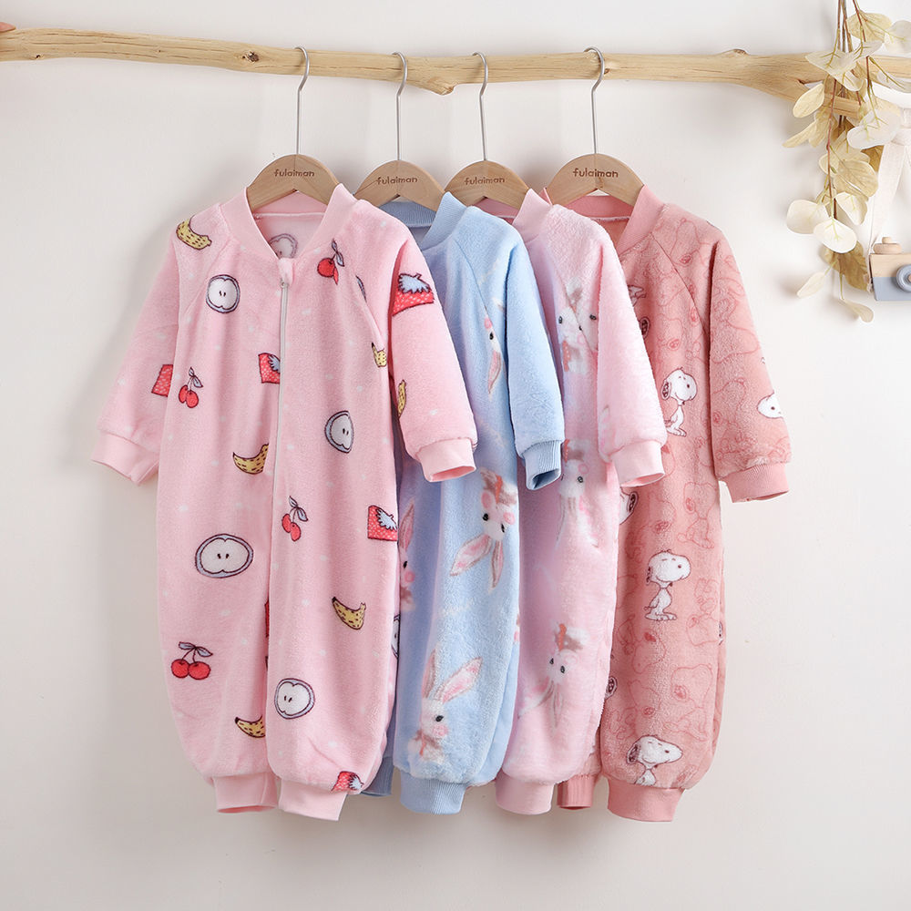 Bộ đồ ngủ pajamas bằng vải flannel thời trang cho trẻ sơ sinh