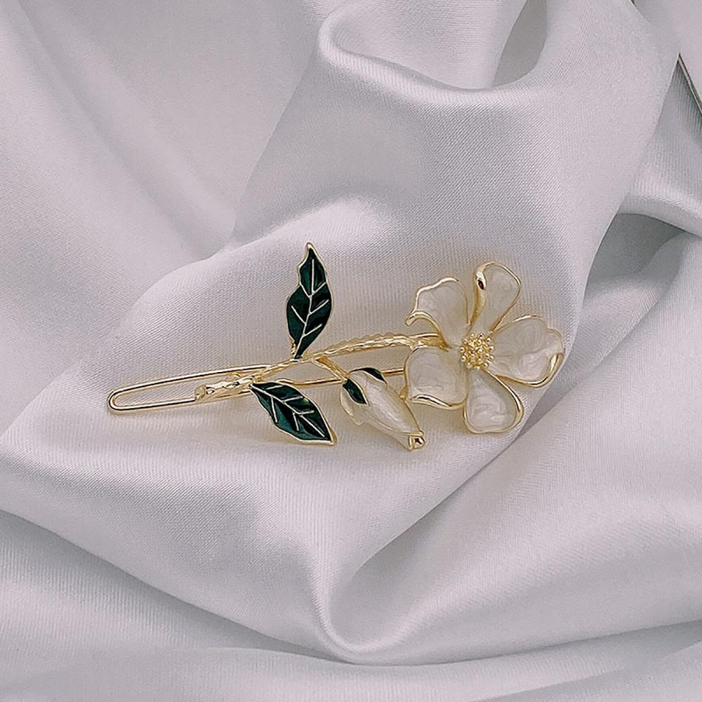 Kẹp Tóc Kim Loại Hình Hoa Lê Dễ Thương