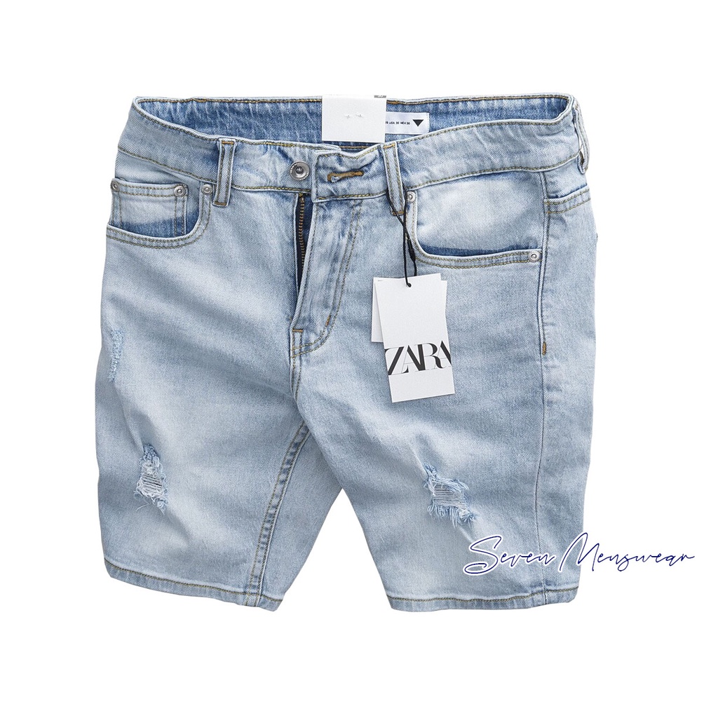QUẦN SHORT JEAN NAM HÃNG ZARA / QUẦN BÒ JEAN XUÂT DƯ HÀNG CAO CẤP XUẤT DƯ FULL TEM TAG