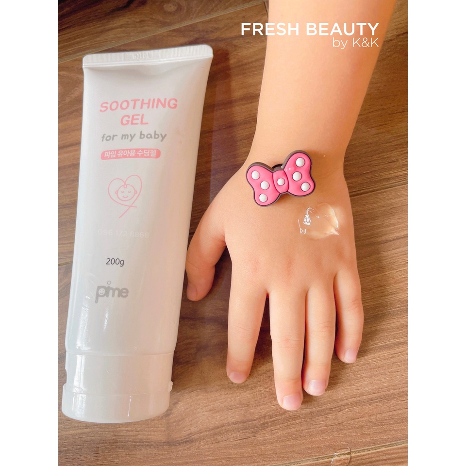 Gel dưỡng ẩm da cho bé từ sơ sinh giảm hăm, mẩn ngứa, bong chóc giúp da mịn màng, khô thoáng Pime Soothing gel Baby 200g