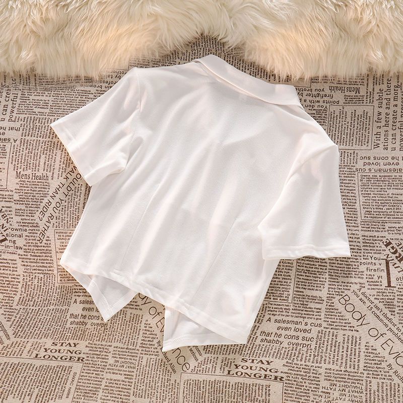 Set Áo Thun Ngắn Tay + Quần Jeans Lưng Cao Thời Trang Hè Hàn Quốc Mới 2022 Cho Nữ