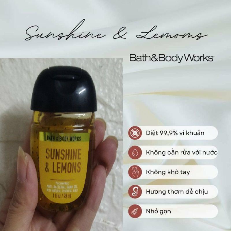 Gel rửa tay khô diệt khuẩn chống dịch Bath &amp; Body Works 29ml