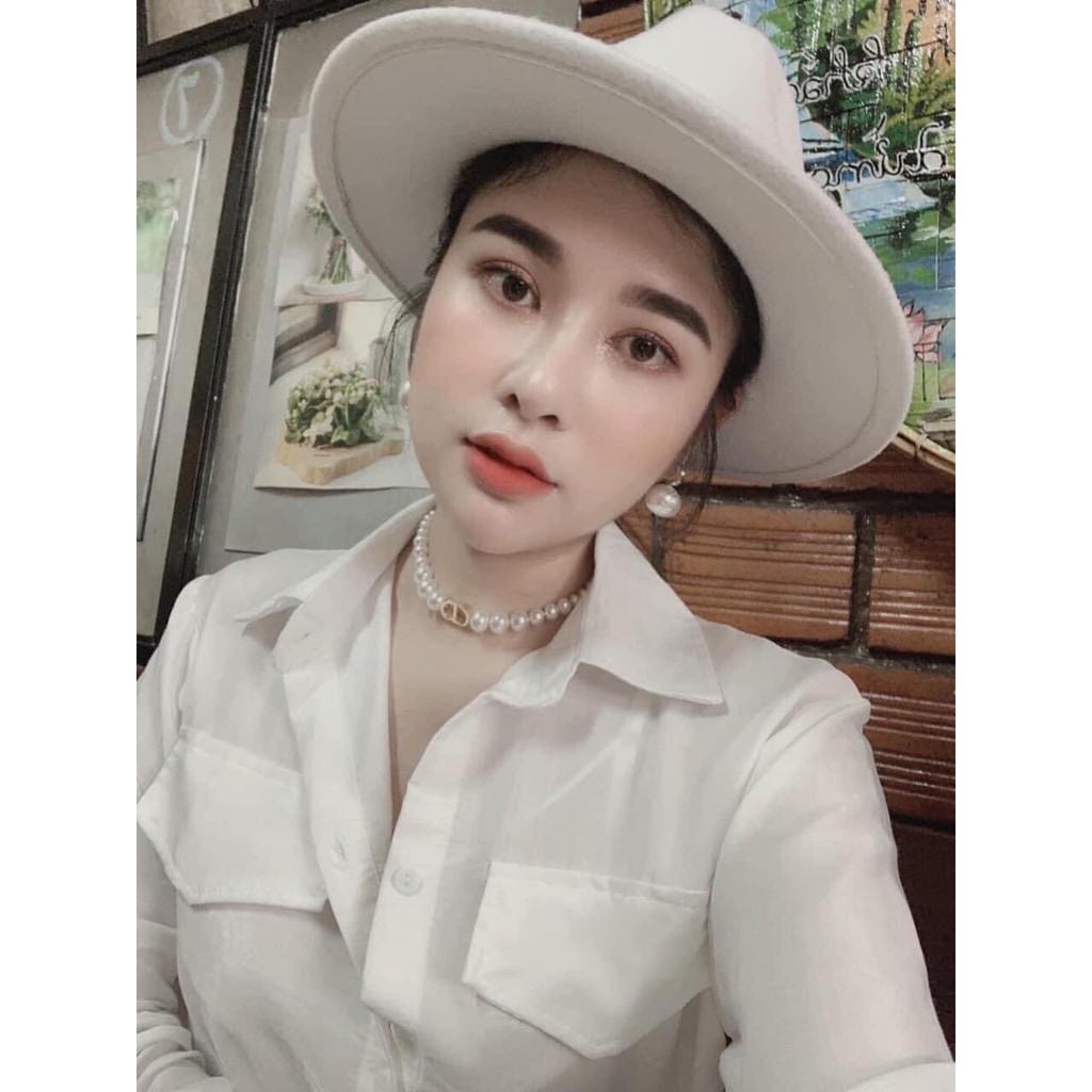 LOẠI SỊN Vòng cổ ngọc trai nhân tạo D sang chảnh dễ phối đồ VC134