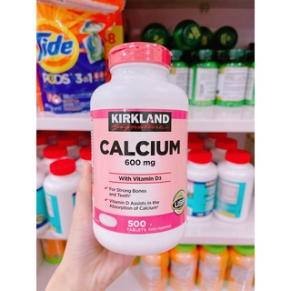 Viên Uống Bổ Sung Canxi Kirkland Calcium 600mg + D3 (màu hồng)- 500 Viên – Mỹ