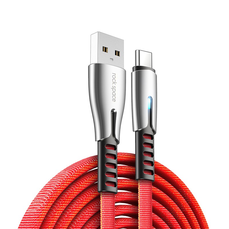 Cáp sạc nhanh TypeC Rockspace M2 dành cho điện thoại Android chính hãng bảo hành 12 tháng