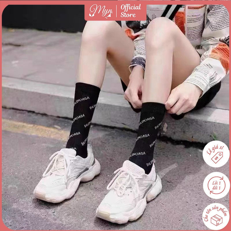 Tất cổ cao, tất chữ balenciaga phong cách trẻ trung MYN_UNDERWEAR