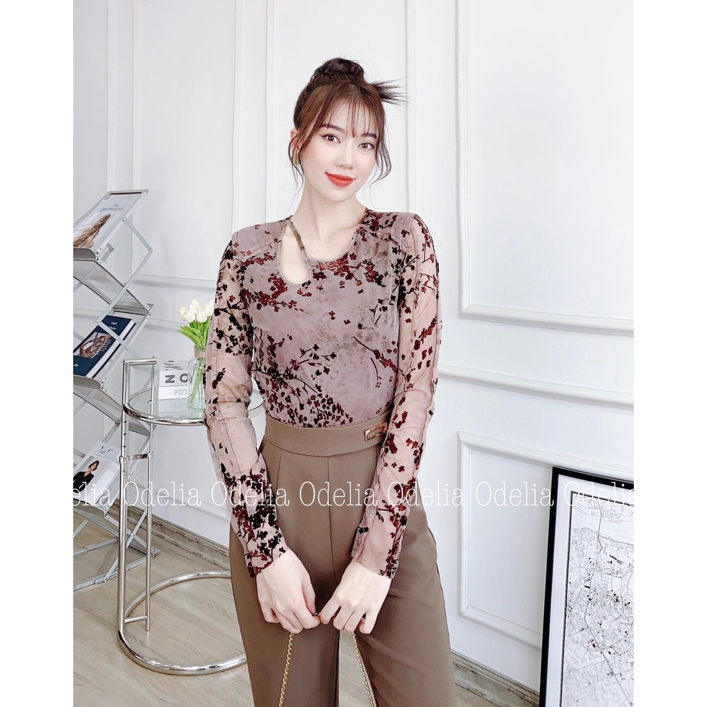 Áo thun nhung hoạt tiết cá tính - A6441