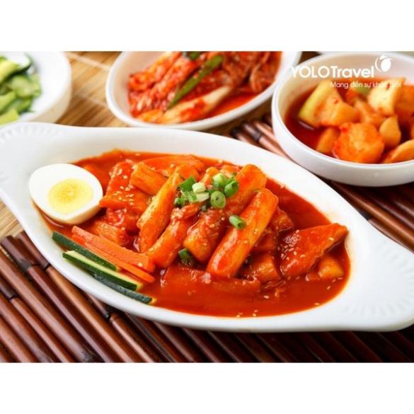 COMBO 1KG BÁNH GẠO HÀN QUỐC KÈM 200GR SỐT