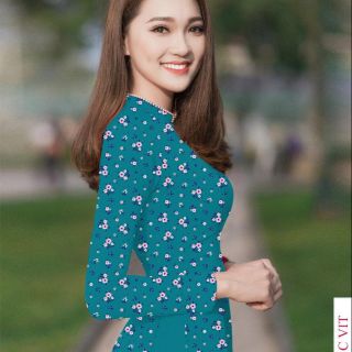 Vải áo dài hoa nhí