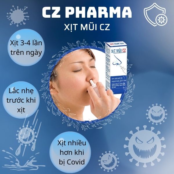 XỊT MŨI CZ - Làm sạch khoang mũi ngừa vi khuẩn