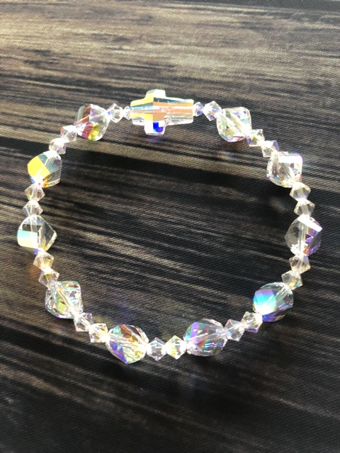 Vòng Tay Pha Lê Áo-Chuỗi 10 Kinh Hạt Lựu 8ly