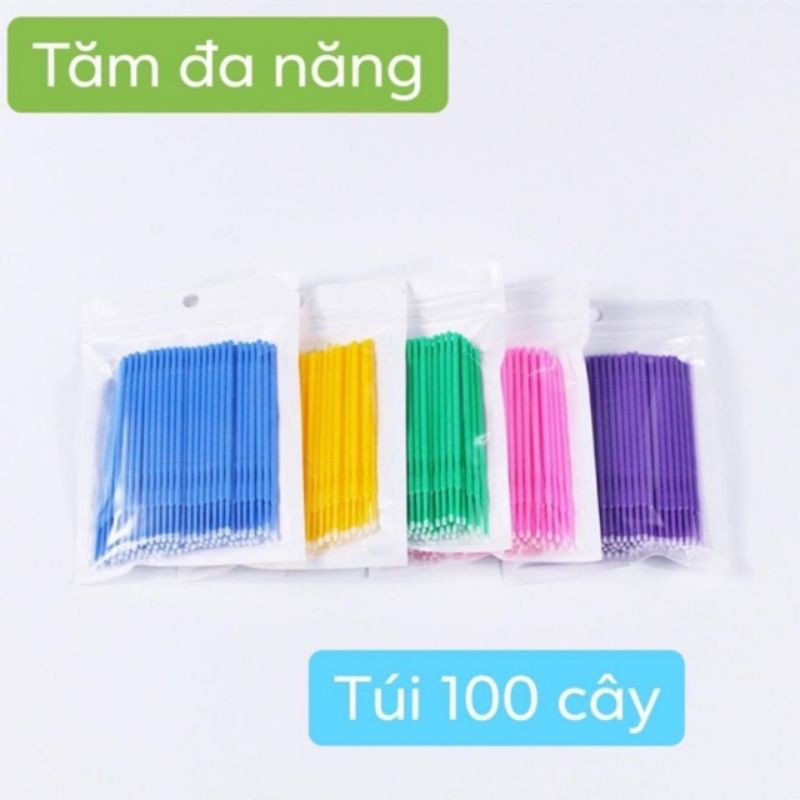 Tăm bông vệ sinh tháo mi nối ( túi 100 cây)