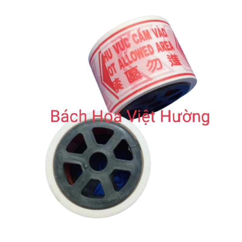 Cuộn dây rào cảnh báo khu vực cấm vào in 2 mặt loại đủ mét, dây an toàn công trường, khu vực cách ly
