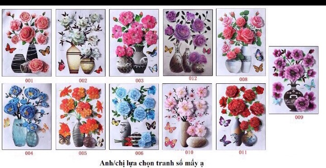 Tranh Dán Tường 3D Hoa Nổi Trang Trí Phòng Khách Room Decor