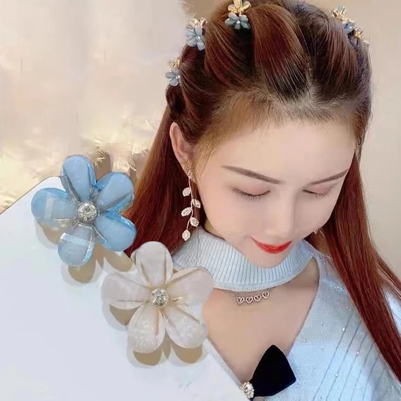 Kẹp Tóc Càng Cua Đính Hoa Pha Lê Dễ Thương