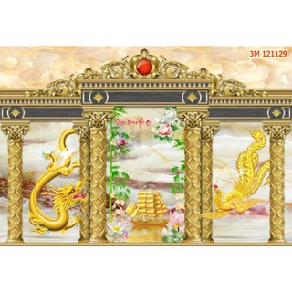 Tranh dán tường 3D trang trí phòng thờ