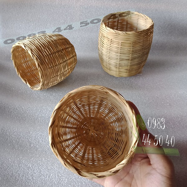 Giỏ tre l Hũ lúa trồng cây, treo kiểng, trang trí