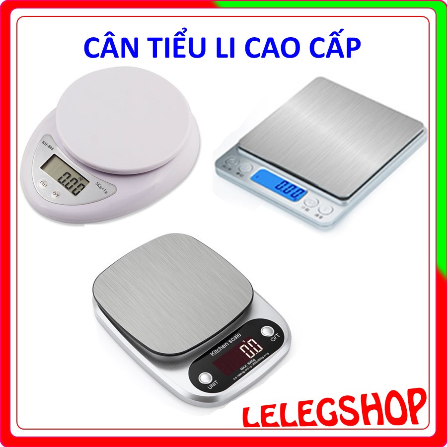 Cân tiểu ly điện tử nhà bếp mini định lượng 1g - 5kg Cân tiểu ly làm bánh độ chính xác cao