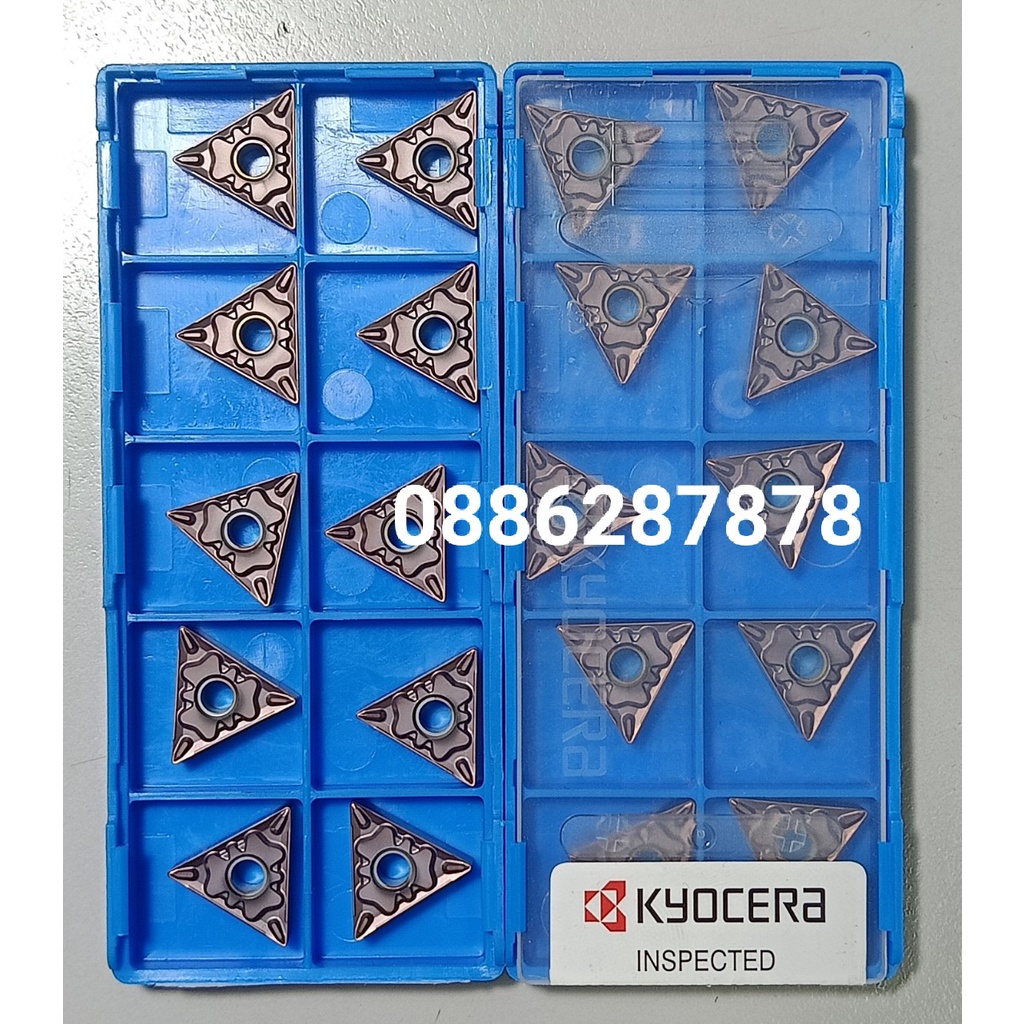Mảnh tiện TNMG1604 KYOCERA, chíp tiện T16. Tiện inox, thép cứng.