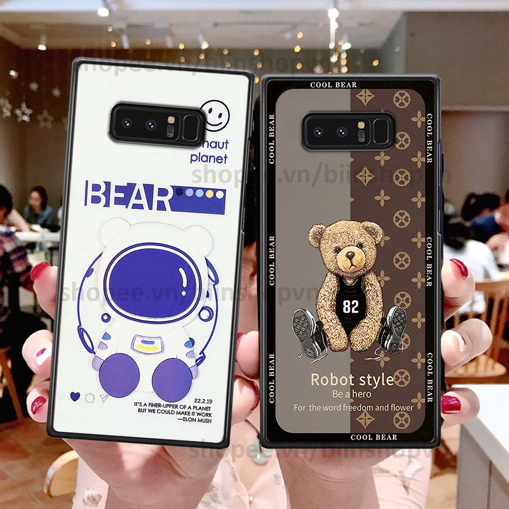 Ốp Samsung Note 8 hình gấu bear brick đẹp độc lạ, thời trang, cá tính