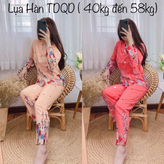 Đồ bộ pijama lụa - tay dài quần dài