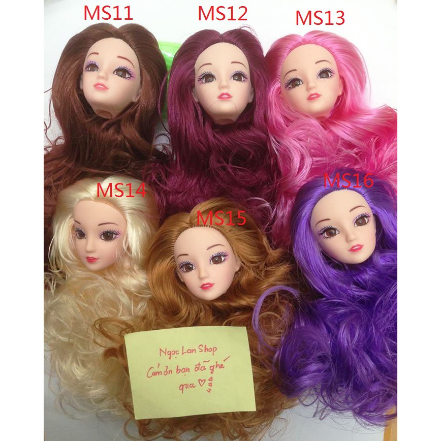 Đầu Kexin mắt gắn 3D tóc dài