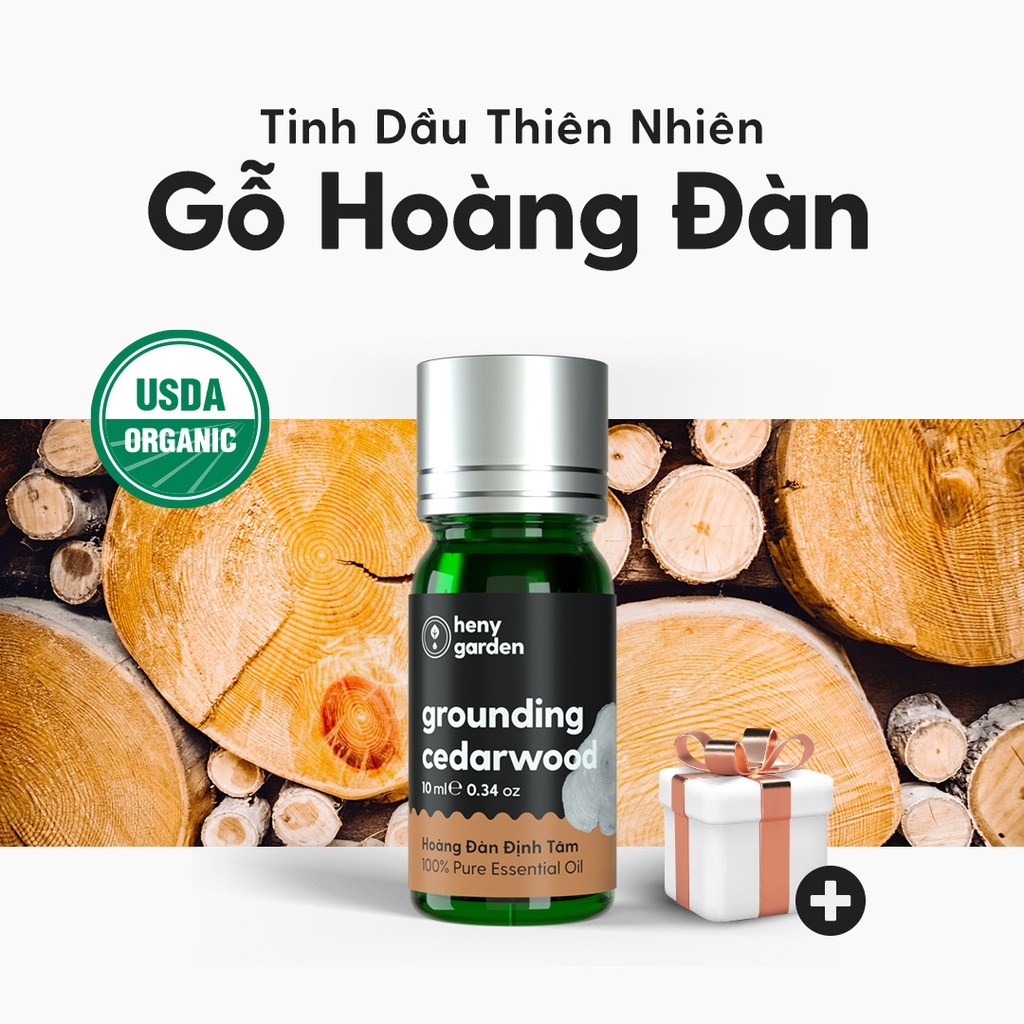 Tinh Dầu Tuyết Tùng (Hoàng Đàn) Organic Thiên Nhiên Nguyên Chất Đậm Đặc Xông Thơm Phòng, Làm Nến Thơm HENY GARDEN