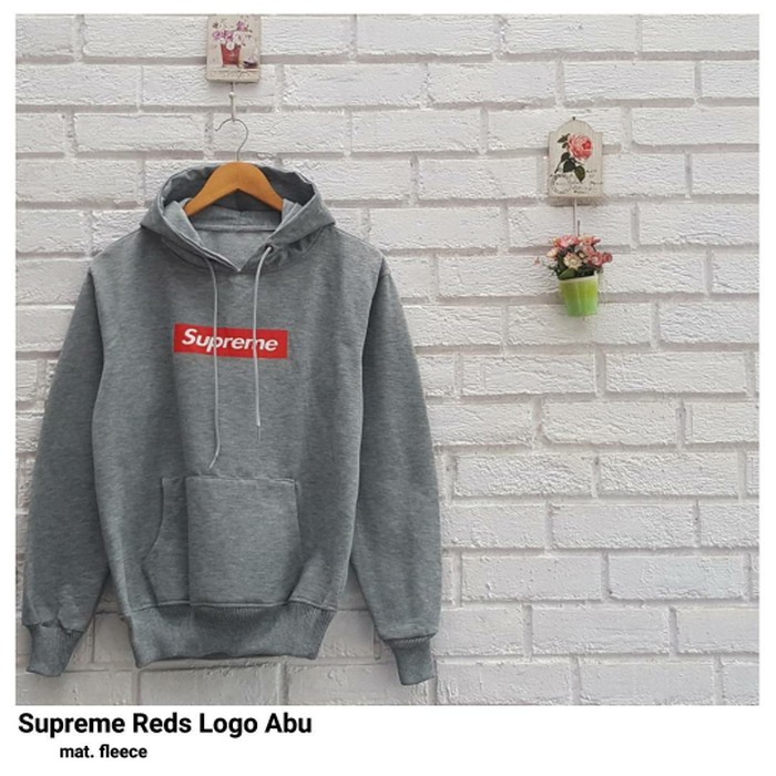 Áo Khoác Hoodie In Logo Supreme Màu Đỏ Tf248 Thời Trang