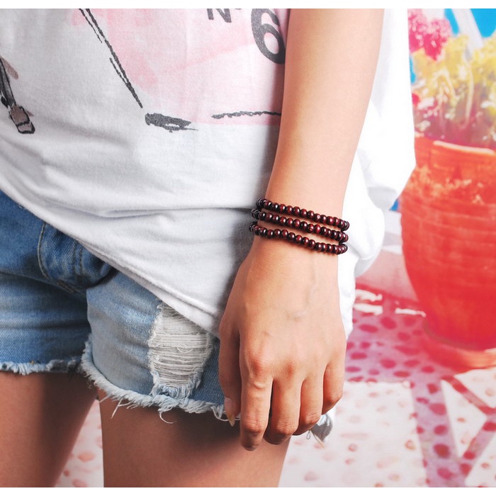 Chuỗi 108 hạt Rinhoo gỗ đàn hương tự nhiên 6mm